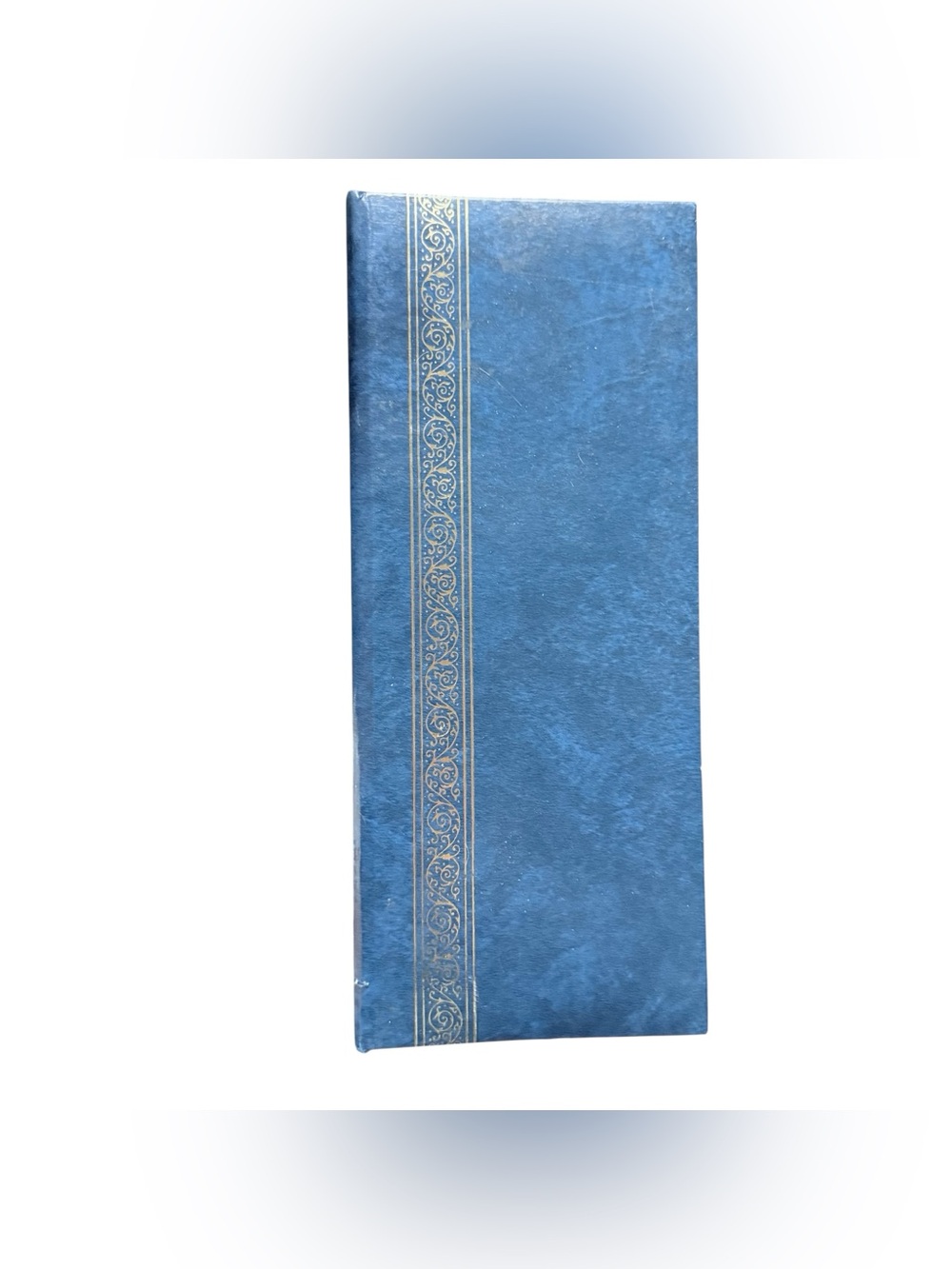Vintage 80s 11”x 5" Blue Slide in Photo Album Holds 96 Photos Fold Out